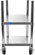 Commercial Stainless Steel Rice Warmer Cart Stand with Wheels – 14" x 14" Mobile Utility Stand for Kitchens & Restaurants | Heavy-Duty Design