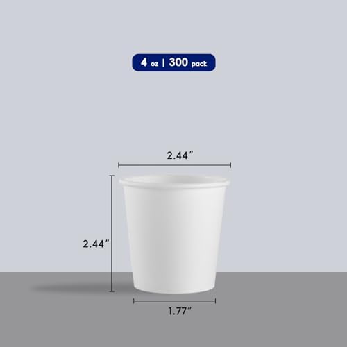 JOLLY CHEF Disposable Paper Cups and Bowls, Printed Paper Bowls 16 oz 156 Count, 4 oz Small Paper Cups 300 Pack for Bathroom,Mouthwash and Daily Use - Image 2