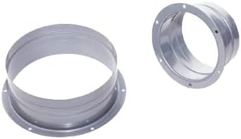 Duct Connector 4 Inch (3.74 inch) Flange Metal Straight Pipe Flange for Heating Cooling Ventilation System