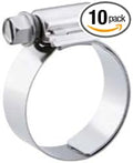 10 Pack Breeze 9244 Aero-Seal Liner Clamps with Plated Screw Effective Diameter Range: 2-5/16" - 3-1/4" (59mm - 83mm)