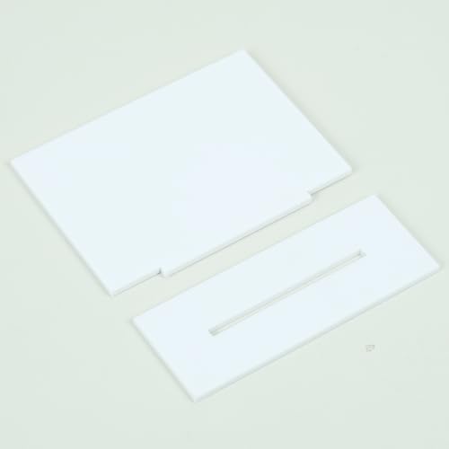 10 Pack White Rectangle Acrylic Sign With Stand, 3.5x2.7 Inch Blank White Acrylic Sign with Base, DIY Buffet Food Table Sign Place Cards for Wedding Party Event - Image 7