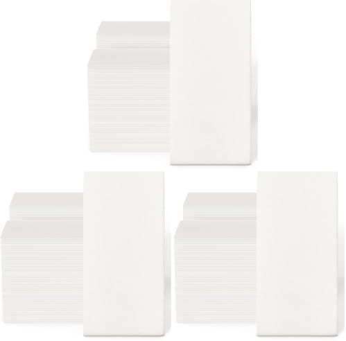 600 Pack Disposable Guest Towels Soft and Absorbent Linen Feel Paper Hand Towels Decorative Bathroom Hand Napkins for Kitchen, Parties, Weddings,Halloween by JOLLYCHEF