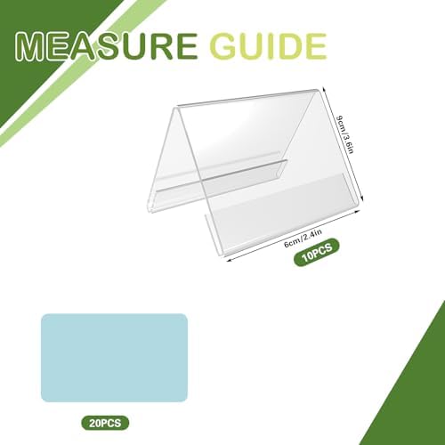 10 PCS Acrylic Table Tent Signs with 20 PCS Cards, Coffee & Tea Beverage Display Set, for Party Buffet Restaurant Banquet Wedding Indoor Outdoor - Image 2