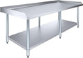 Stainless Steel Equipment Grill Stand with Adjustable Undershelf | Heavy Duty 18-Gauge Top | NSF Certified for Kitchens, Utility Rooms & Catering (72" x 30")