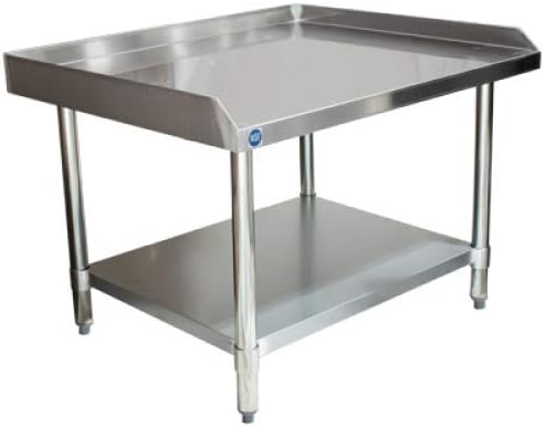 NSF Certified 18 Gauge Heavy Duty Stainless Steel Equipment Grill Stand with Undershelf for Kitchens, Utility Rooms, Caterers & Auto