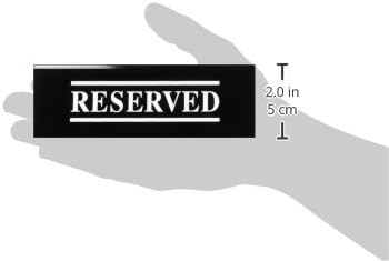 New Star Foodservice Stainless Steel Table Tent Sign (Black (Reserved), 6 x 1.5-Inch (Set of 6)) - Image 3