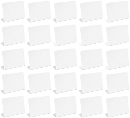 Kisangel 20pcs Matte White Dry Erase Tent Signs 4x3, Bakery Price Tags by Kisangel