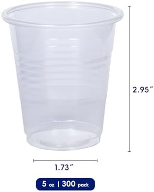 JOLLY CHEF 5 oz Plastic Cups, Disposable Cold Party Cups 300 Pack - Image 2
