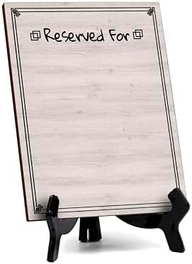 Reserved For 6x8 Dry Wipe Liquid Chalk Table Sign 6x8 Easy Installation | Restaurant & Bar | Perfect To Clearly Direct Customers & Advertise Specials | No Pen Included by SignsByLITA