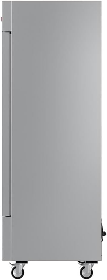 Pemberly Row 39 in. Commercial Stainless Steel 2-Door Reach-in Freezer in Silver