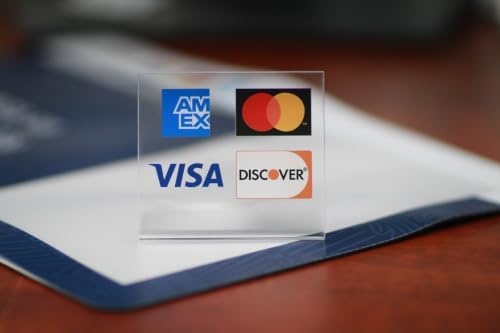 Credit Card Accept Visa Amex Discover Acrylic Countertop Display Stand - Image 5