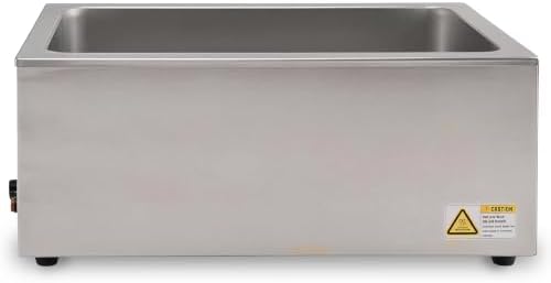 Winco FW-S500 Commercial Portable Steam Table Food Warmer 120V 1200W,Stainless Steel,Large - Image 2