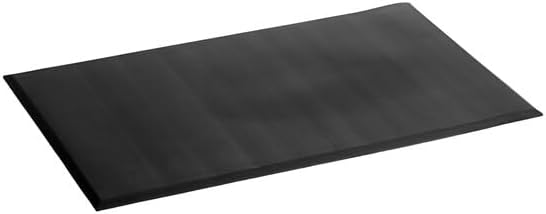 Anti-Fatigue Floor Mat, 3' x 5', 3/4" Thick, Black, Grease-Resistant Nitrile Rubber, Non-Slip