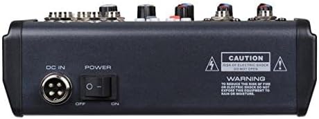 Audio2000'S AMX7321 Professional Four-Channel Audio Mixer with Built-In USB Interface to Computer for Recording and Music Playing Applications