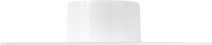 Vent Systems 4" Inch Duct Connector Flange – White Plastic Straight Ventilation Plate Adapter – Heavy-Duty HVAC Air Vent Fitting for Wall, Ceiling or Floor Mounting – Easy Indoor Installation