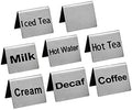 New Star Foodservice Stainless Steel Table Tent Sign (Silver (Combo), 2-Inch by 2-Inch (Set of 8)) by NewStarFoodservice