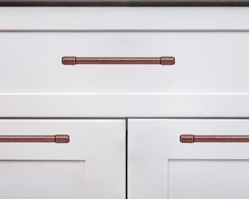 khtumeware 10 Pack 5 Inch(128mm) Antique Copper Cabinet pulls Kitchen Cabinet Handles Kitchen Cabinet Hardware for Cupboard Drawer Handles Dresser Pulls