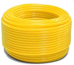 1/4" OD 10 Feet Length Yellow Tubing for Reverse Osmosis De-ionized Water Filtration Systems, Refrigerators, and Other Appliances (1/4" OD, 10') NSF Certified