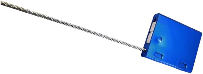 Heavy Duty Pull Tight Steel Metal Security Seals Numbered Tags Alumium Alloy Tamper Proof Shipping Self-Locking Disposable Padlock (Navy Blue, 50pcs)