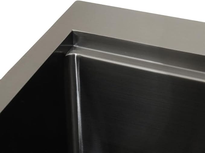 STARSTAR Workstation Ledge Topmount/Drop-in Single Bowl Satin Matte 304 Stainless Steel Kitchen/Yard/Bar/Laundry/Office Sink, With Grid, Colander, Cutting Board, Strainer (25x22x10 Black)