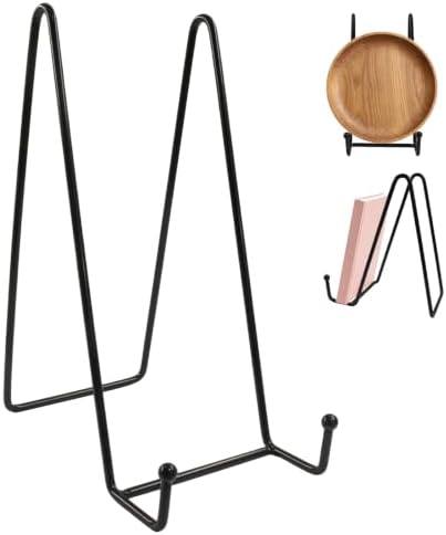 2 Pcs 8 Inch Black Plate Stands for Display by PHITUODA