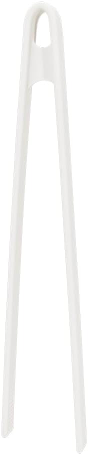1Pcs Silicone Toaster Tongs, 11.6 Inch Long Silicone Kitchen Tong for Toaster Cooking Utensil Bread Waffle Tongs Food Tweezer White Toast Tong for Cooking Serving Bacon Salad Fruit Food, SATONBEYI