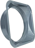 Square Base Pipe Connection Flange Metal Square to Round Interface Straight Pipe Flange for Heating Cooling Ventilation System 8 inch (7.80inch)
