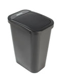 City Box 10 Gallon Waste Bin Trash Can with Lid for Residential, Offices, and Commercial Recycling - NYC Compliant- NYC Compliant - Black