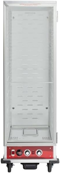 Full Size Insulated Heated Holding Cabinet, 120V Electric, Clear Door, 36 Pan Capacity, Silver Aluminum, 22.7x33.2x67.5 Inches, Commercial Food Warmer with LED Display