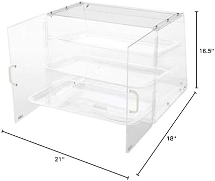Winco 3-Tier Pastry Display Case, Acrylic Medium - Image 7