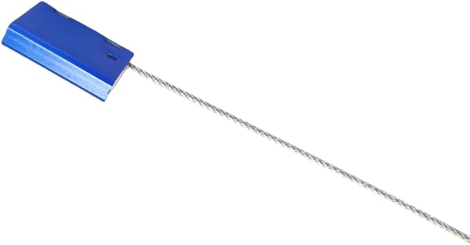 Heavy Duty Pull Tight Steel Metal Security Seals Numbered Tags Alumium Alloy Tamper Proof Shipping Self-Locking Disposable Padlock (Navy Blue, 50pcs)
