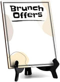 Brunch Offers 6x8 Dry Wipe Table Sign Easy Installation | Restaurant & Bar | Perfect To Clearly Direct Customers & Advertise Specials | No Pen Included by SignsByLITA