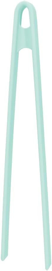 1Pcs Silicone Toaster Tongs, 11.6 Inch Long Silicone Kitchen Tong for Toaster Cooking Utensil Bread Waffle Tongs Food Tweezer Light Blue Toast Tong for Cooking Serving Bacon Salad Fruit Food,SATONBEYI