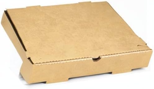 Karat Pizza Boxes 14" x 14" x 2" [50 Pack] Kraft Corrugated Boxes | Ventilated, Grease-Resistant, Durable for Pizza, Catering or Shipping Use