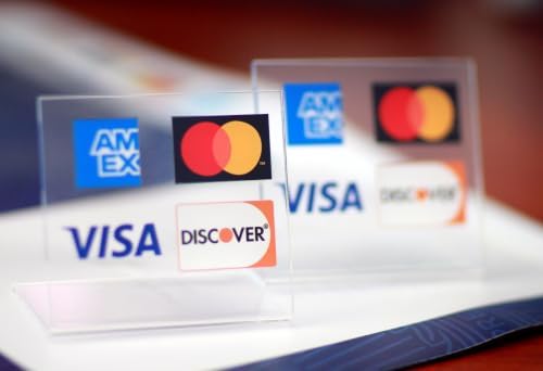 Credit Card Accept Visa Amex Discover Acrylic Countertop Display Stand - Image 6