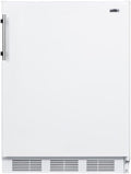 Summit 24" Refrigerator - Freezer, Undercounter, 5.1 cu.ft. Capacity, ADA Compliant, White - AL650WLHD (Left Handed Door Swing)