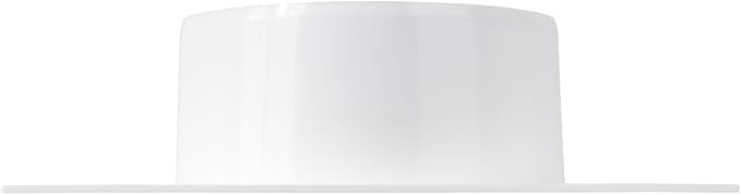 Vent Systems 6" Inch White Duct Connector Flange – 2 Pack – Plastic Straight Ventilation Plate Adapter – Heavy-Duty HVAC Dryer Wall Vent Connector for Wall Mounting – Indoor & Outdoor Use