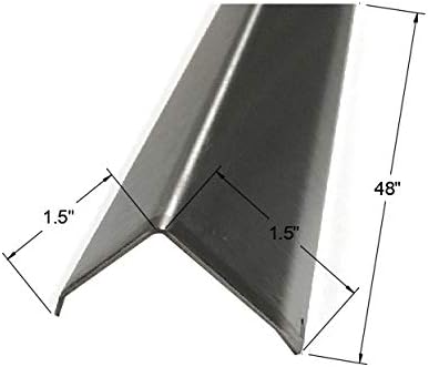 Brushed 304 Stainless Steel Corner Guards, 48" Wall Protectors, 20ga & 16ga, Available in 1/2" to 4", Multi-Pack Options (1, 2, 5, or 10) (1, 1 1/2 x 1 1/2, 16ga, with Hug Edges)