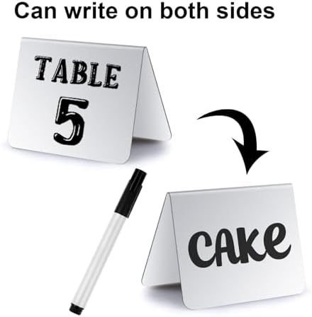 20 Pack Acrylic Mini Chalkboard Sign with Marker Pen Small Chalkboard Sign - Image 5