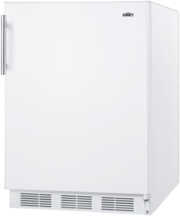 Summit 24" Refrigerator - Freezer, Undercounter, 5.1 cu.ft. Capacity, ADA Compliant, White - AL650WLHD (Left Handed Door Swing)