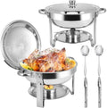 Chafing Dishes for Buffet, 2 Pack 6QT Stainless Steel Chafing Dish Buffet Set with Lids, Food Warmers for Parties Buffet, Buffet Servers and Warmers for Home, Christmas Gatherings, Catering Events by Homiesetify