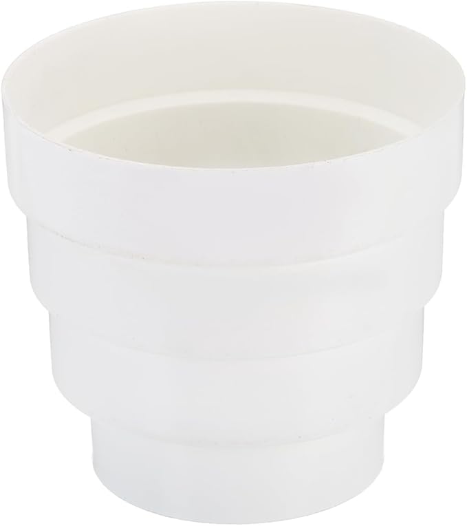 PATIKIL 5" to 3" Duct Reducer, Duct Connector Ducting Inline Adapter Increaser ABS Plastic Vent for HVAC Heating Cooling Air Ventilation (120-80mm)
