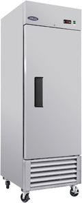 mikibama 27"W Commercial Freezer with Single Solid Door 23 Cu.ft Reach-In Freezers Stainless Steel ETL Approved Upright Freeze Storage for Restaurant, Temperature Control -10℉~10℉, LED Light