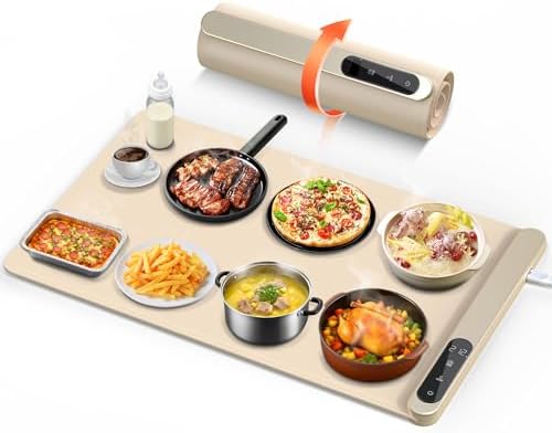 Warming Mat For Food 24"Dx16"W 500W Food Warming Mat Heat Resistant Pad Graphene 5s Rapid Food Warmers for Parties Buffet 6 Temp 6H Timer Chafing Dishes for Buffet,Auto Shut Off for Gatherings by Unknown