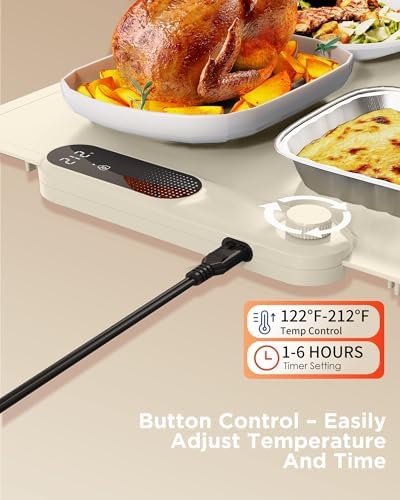 FEPPO Food Warming Mat, 35”x16” Electric Warming Trays for Buffets Party - Image 4