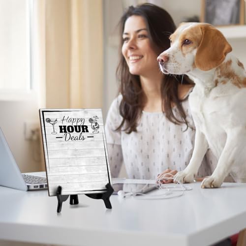 Happy Hour Deals 6x8 Dry Wipe Table Sign (6x8) Easy Installation | Restaurant & Bar | Perfect To Clearly Direct Customers & Advertise Specials | No Pen Included - Image 6