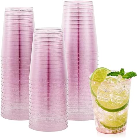 JOLLY CHEF 10 oz Purple Plastic Cup, Party Glasses Tumblers 100 Pack by JOLLYCHEF