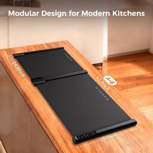 2-Piece Expandable Food Warming Mat, 42"x16", Black - Image 5