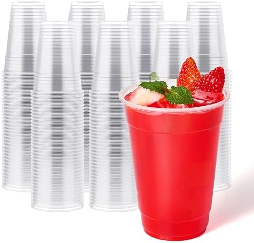 JOLLY CHEF 16 Oz Disposable Clear Plastic Cups, 390 Pack Drinking Cups by JOLLYCHEF