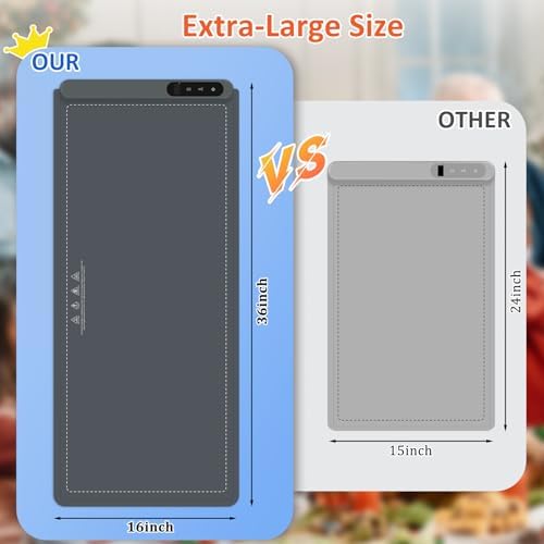 Warming Mat for Food,36"x16" Large Food Warmer Mats for Countertop (Gray) - Image 2